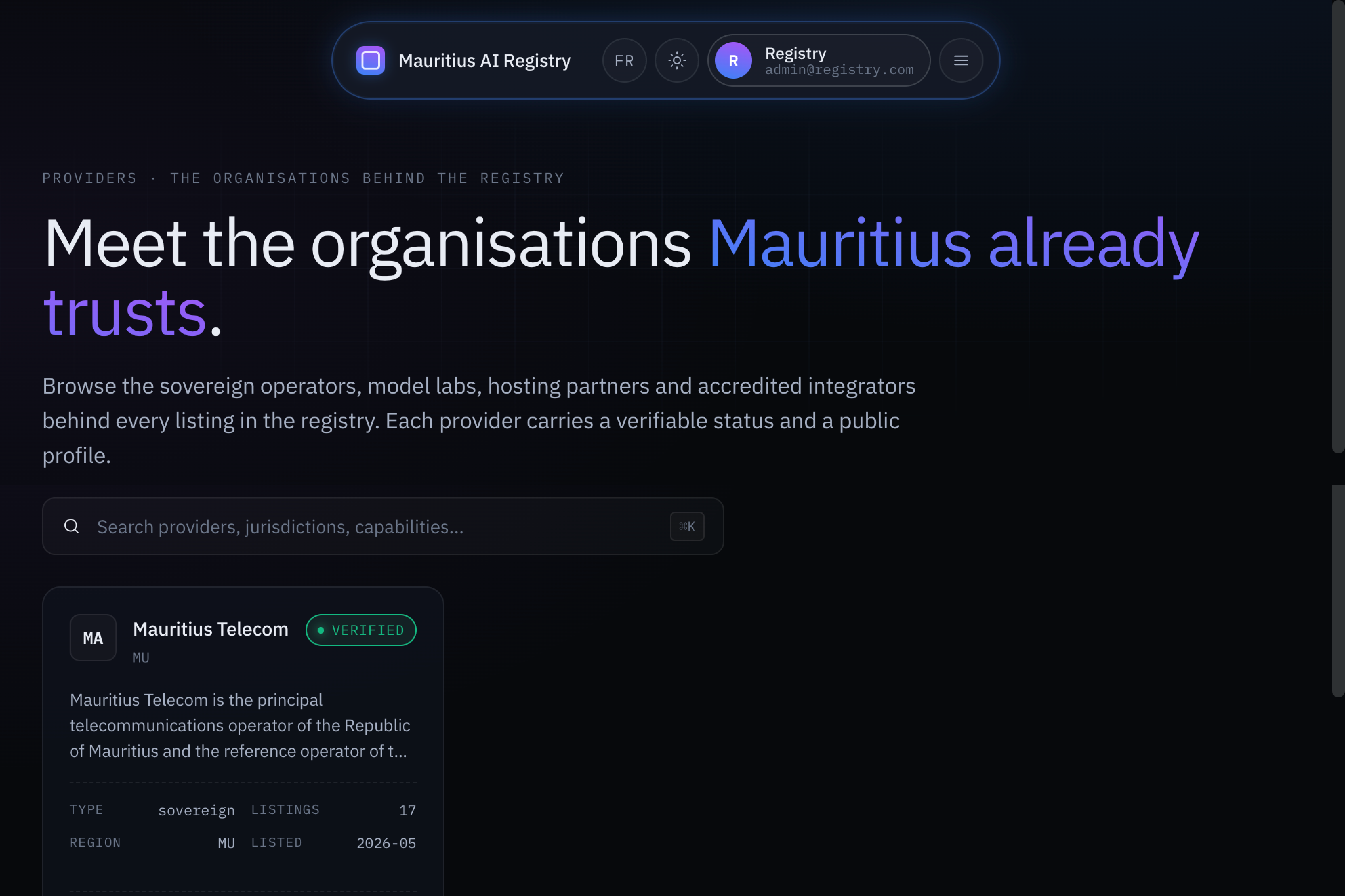 airegistry.mu providers